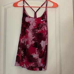 Nike Dri-fit Women's Pink Tie-dye Active Tank Top Small